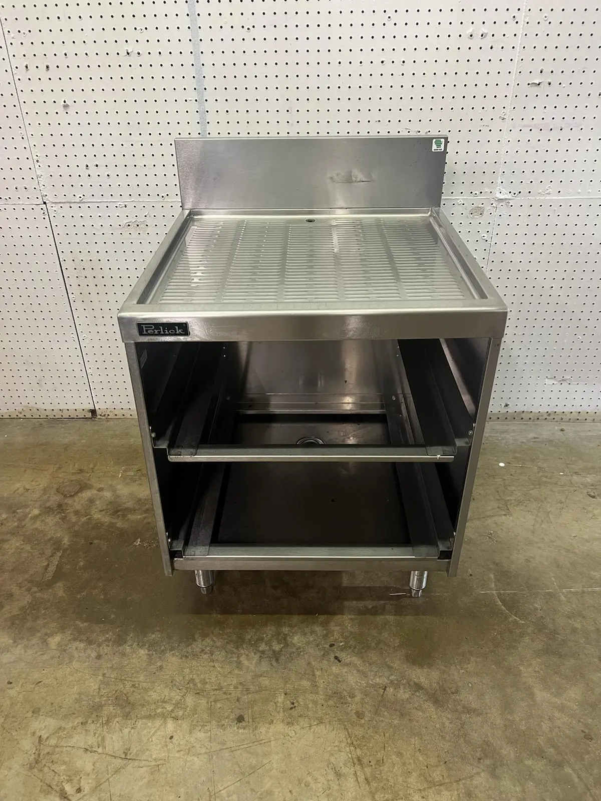 Used Perlick Used Perlick 24"X24" Stainless Underbar Glass Rack Drainboard Underbar Equipment Illinois US | Falcon Restaurant Supply #1375110