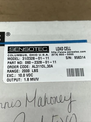 NEW Sensotec 060-2328-01-11