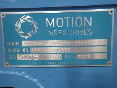 USED 2015 MOTION INDEX DRIVES RT 40012360RHCV1006