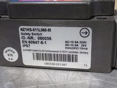Used EUCHNER NZ1HS511L060M Relays & Switches Ohio US | HGR 24 #911340