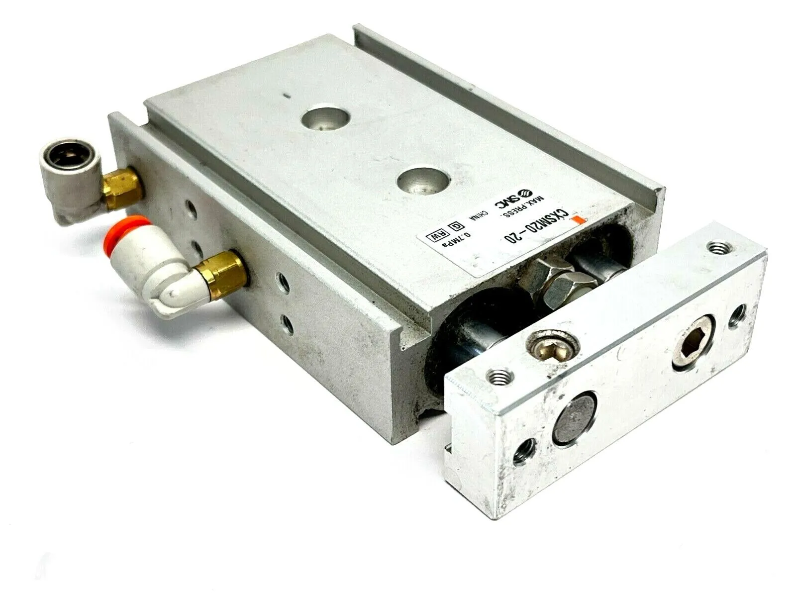 CXSM20-20 | SMC  Dual Rod Pneumatic Guided Cylinder 20mm Bore 20mm Stroke - Used