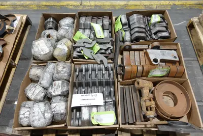 6 PALLETS OF ASSORTED STEEL CONVEYOR, PUMP, AND VALVE REPLACEMENT PARTS