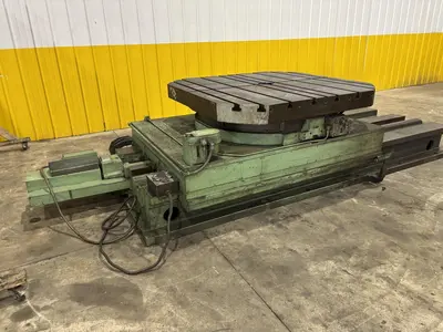 60" X 60" CINCINNATI GILBERT ROTARY TABLE W/ 60" POWER TRAVEL: STOCK #23585
