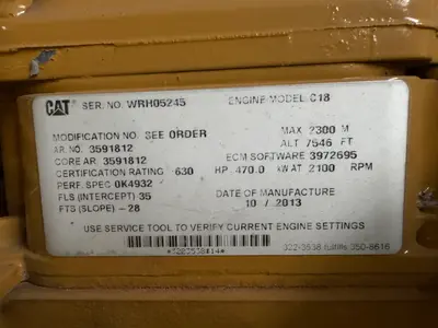 Used CAT CAT C18 Diesel Engines Oklahoma US | Oil The Woodlands Group #1500956