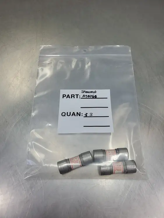 Used Gould Shawmut A50P60 Amp-Trap Fuse, 60A, 500VAC, Lot of 3 Fuses | Palmetto Automation #1155957