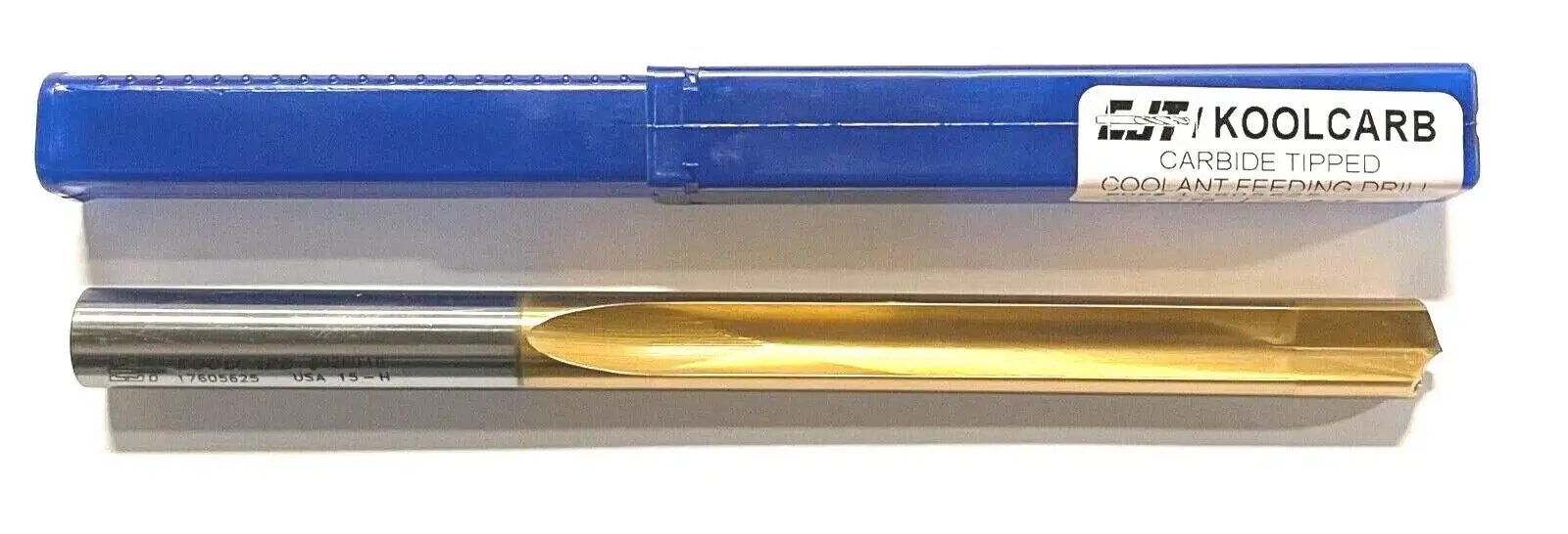 CJT KOOLCARB 9/16" Carbide Tipped Drill 7xD Straight Flute Tin Coated 130° USA