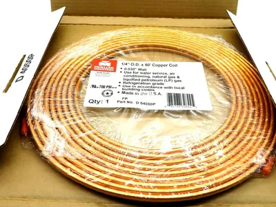 NEW MUELLER D04050P REFRIGERATION COPPER TUBING COIL 1/4" X 50'