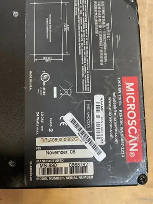 USED MICROSCAN MICROSCAN FIS-0880-0002