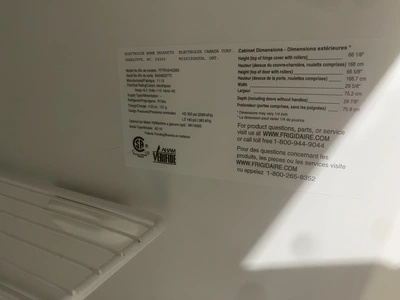 Used FRIGIDAIRE FREEZER ON TOP Refrigerators Michigan US | Miedema Asset Management Group #1320521