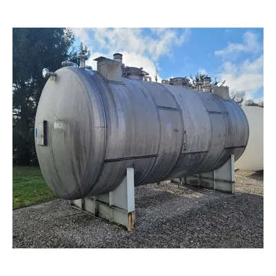 Used 6,000 Gallon Horizontal Stainless Steel Pressure Tank w/ Center Bulkhead