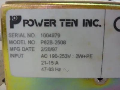 NEW POWER TEN INC P62B-2508