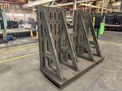 72" X 96" X 3" THICK ANGLE PLATE: STOCK #23548