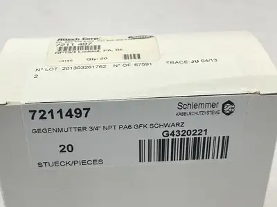 New | in-Stock Altech Corp Polyamide Cable Gland Locknut 3/4" NPT Black PKG OF 20 Electrical Fittings Michigan US | Maverick Industrial Sales #1390872