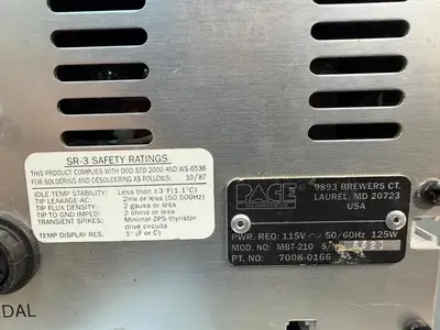 Pace MBT-210 Soldering 115V ~ 60/50hz 125W 7008-0166 (8.3.6)