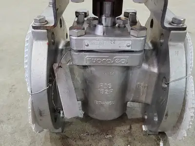 4", Class 150, Sleeved Plug Valve, B16.34, W/ Gear Operator