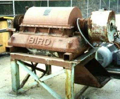 Bird 18 x 28 solid bowl decanter centrifuge, Monel.