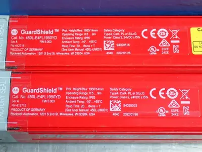 Used ALLENBRADLEY 450LE4FL1950YD Light Curtains & Grids Ohio US | HGR 24 #727930