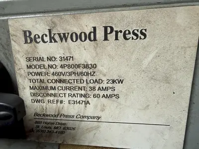 Used BECKWOOD 8003038 Hydraulic Presses Ohio US | HGR 24 #1496341