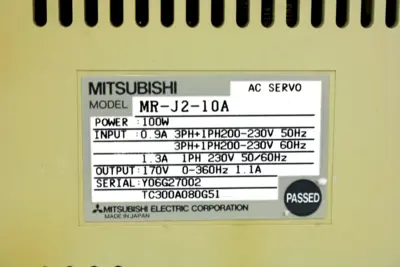 USED MITSUBISHI ELECTRIC MR-J2-10A