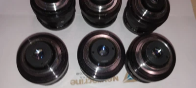 Vintage Lot of  7 Camera TV Lenses Made in Japan   1 :1.7/16 0.05mm