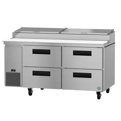 Hoshizaki PR67A-D4 Steelheart 67" Pizza Prep Table w/ Refrigerated Base, 115v
