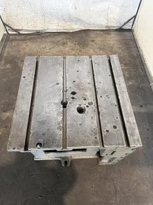 28" W X 28" D X 24" T CARLTON T-SLOTTED DRILL BOX TABLE. STOCK # 0432226