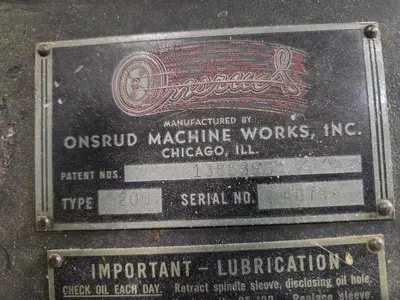 Used 1948 ONSRUD W200 Woodworking Shapers | John G Weber Co Inc #344428