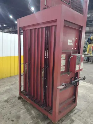 30" x 60" PTR PHILADEPHIA TRAMRAIL MODEL #2300HD VERTICAL HYRAULIC CARDBOARD BALER COMPACTOR: STOCK #23413