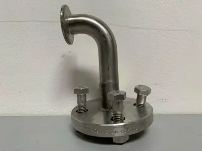 Stainless Steel 4 1/2" Flange w/ 1" Sanitary Fitting