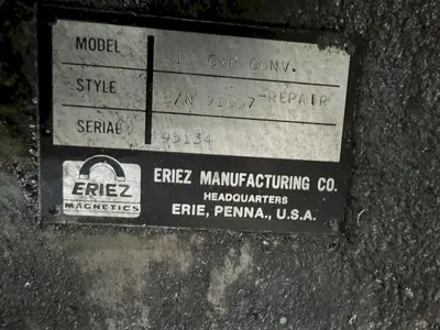 USED ERIEZ TYF-TRAC 12" WIDE MAGNETIC CONVEYOR