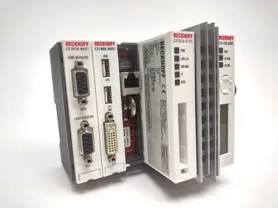 CX1010-0121, CX1100-0002, CX1010-N031, CX1000-N001 | Beckhoff CX1010-0121 CPU Module with CX1100-0002 Power Supply - For parts or not working
