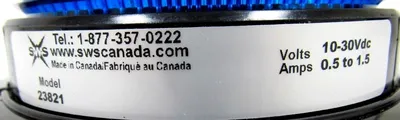 NEW SWS 23821 WARNING LIGHT BLUE 10-30VDC