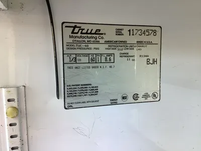 152-0402 True TUC-48 Under-Counter 2 Door Self Contained Cooler Refrigerator