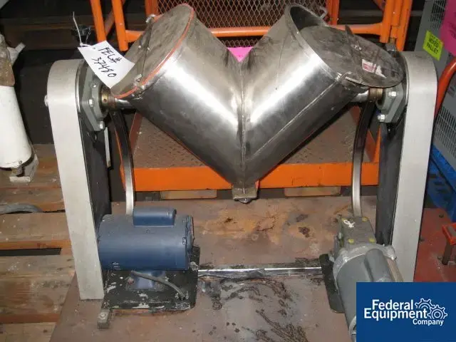 Used Patterson-Kelley 16 Quart P-K Twin Shell Blender, S/S, 125# Density Agitators, Blenders, Mixers Ohio US | Federal Equipment Company #125483
