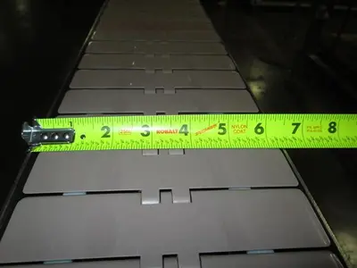Hanover 6" wide x 14-ft Long Stainless Steel Flat Top Chain Conveyor