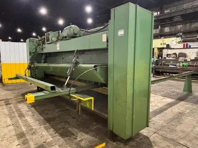 14' X 3/8" CINCINNATI MODEL 375-HS HYDRAULIC SHEAR WITH BACK GAUGE; FLOOR STANDING, NEW 1998: YOBRO #24238