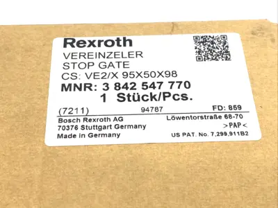 New | in-Stock Bosch Rexroth VE 2/X, 3 842 5477 70 Parts (Hydraulics and Pneumatics) Michigan US | Maverick Industrial Sales #1413505