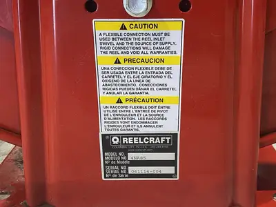 Used Reelcraft Spring-Return Dual-Pedestal Hose Reel Plumbing Equipment Michigan US | Maverick Industrial Sales #1395473