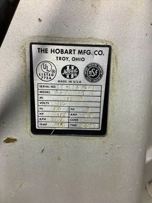 152-0413 Hobart A-200 20 Quart Mixer