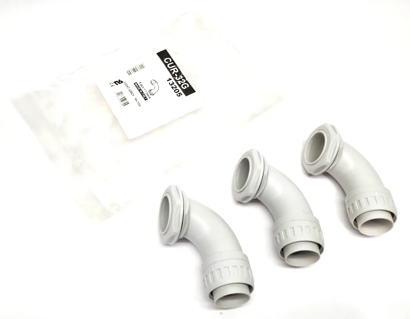 CUR-32G | IBOCO  I-Flex Liquid-Tight 90 Deg Electrical Tubing Connector 1-1/4" 3-PK - New Other
