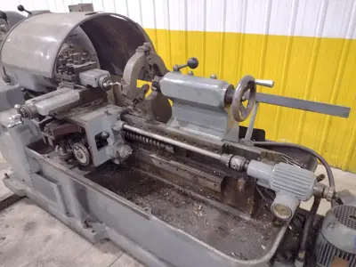15" X 32" MANNAIONI MAN-AU-CYCLE THREADING LATHE, 4" HOLE: STOCK #16992