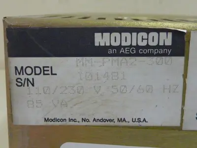 Used MODICON MM-PMA2-300 Power Supplies Michigan US | Ideal Machinery #602596