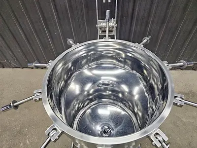 Used Feldmeier 60 Gallon Tank (Vessel), 316L Stainless Steel, Full Vacuum