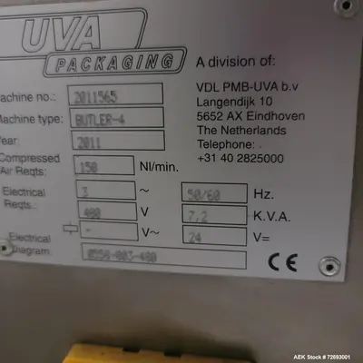 Used UVA PACKAGING BUTLER-4 Bagger Only Vertical Form & Fill Illinois US | Aaron Equipment #86717