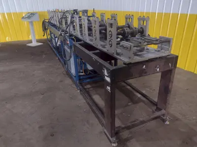 12 STAND X 10" KNUDSON MODEL #KS-2468 STUD & TRACK FRAMING ROLLFORMER, WITH AMS CONTROLS: STOCK #18942