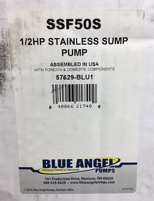 Used Blue Angel _UNKNOWN_ Sump Pumps South Carolina US | Palmetto Automation #1165594