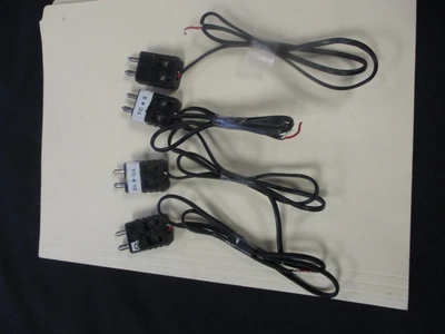 Used 2-pole Black Thermocouple Connectors (QTY 4)