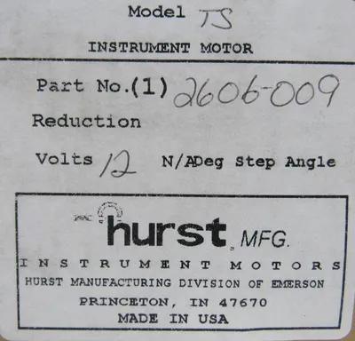 NEW HURST 2606-009 GEAR MOTOR 2606009