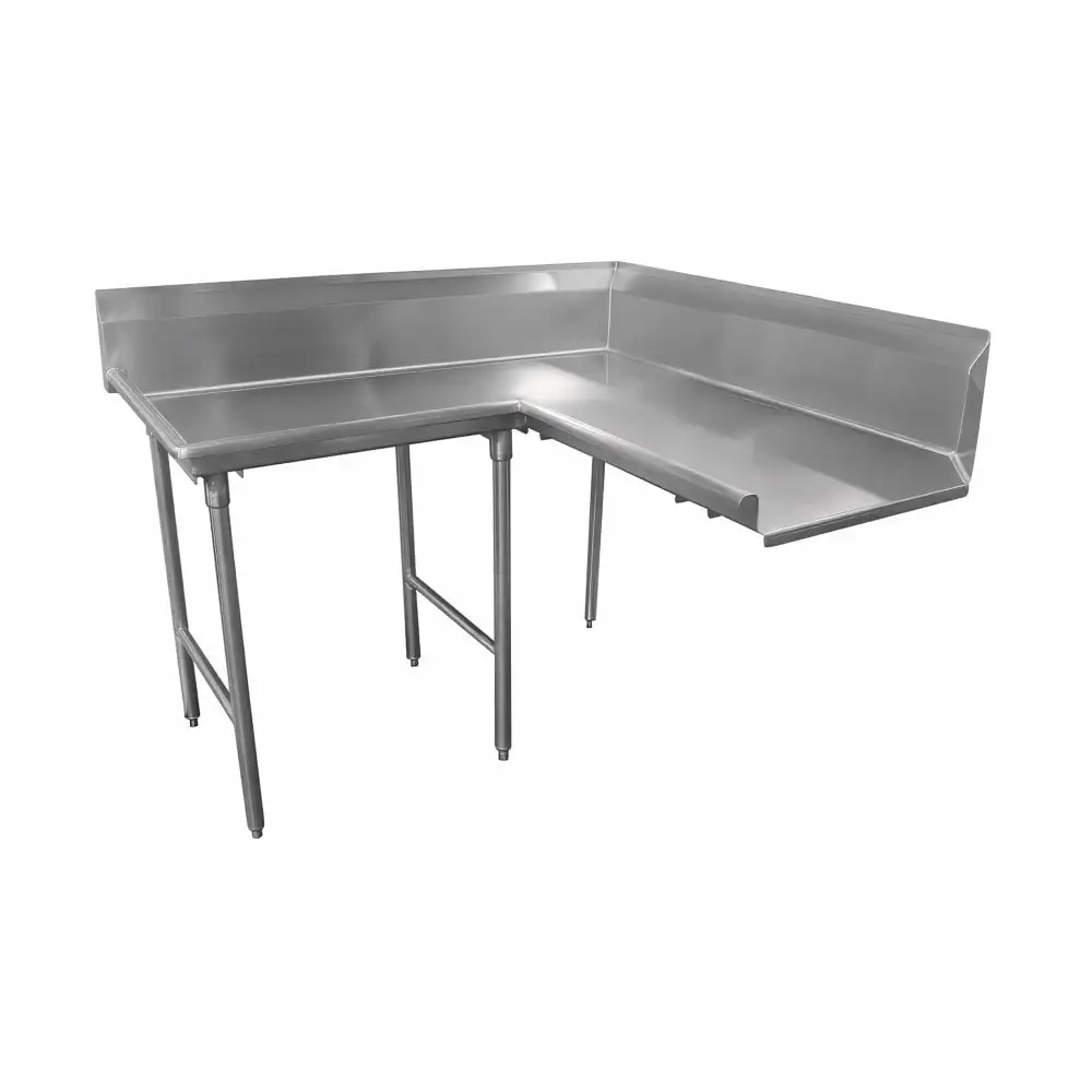 Advance Tabco DTC-K70-144L 143" Komer Clean Dishtable - Crossrails, Stainless Legs, R-L, 14 ga 304 Stainless