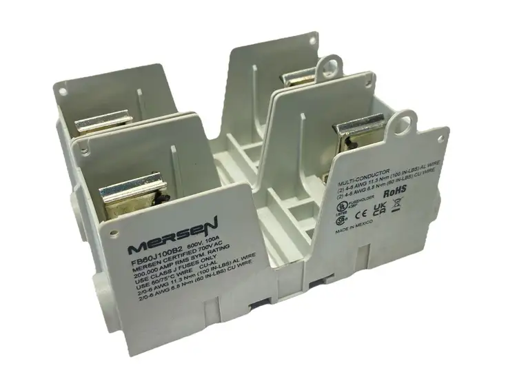 Used MERSEN FUSE BLOCK CLASS J 2P 100A 600V Fuse Accessories Michigan US | Maverick Industrial Sales #1089843